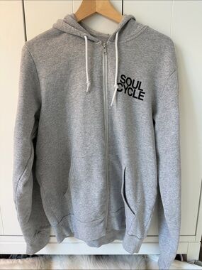 Rare SoulCycle x Target Full Zip Hoodie Gray Large EUC